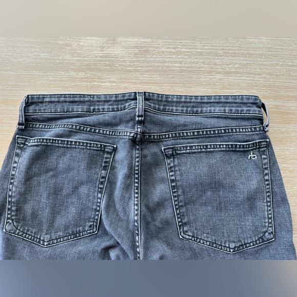 Rag & Bone Dre Low-Rise Slim Boyfriend Jeans, Size 29, Washed-Out Black - Picture 3 of 10